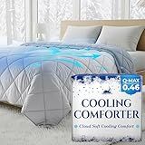 SLEEPHORIA Cooling Comforter - BreezeWeave Cooling Blanket Queen Size for Hot Sleepers & Deep Rest - Cloud Soft, Breathable, Ultra Durable, Easy Care, Reversible - 90 x 90 in (Light Grey & Dark Grey)