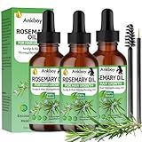3 Pack Rosemary Oil for Hair Growth,Rosemary Hair Growth Oil,Strengthening Oil for Dry Damaged Hair,Hair Loss Treatment & Thickens Hair,Scalp Care Promotes Hair Thickness for Men Women
