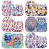 Mama Koala 1.0 Cloth Diapers for Babies, 6 Pack Pocket Shell Only (NO Inserts) - One Size Washable and Reusable Pocket Diapers for Newborns and Toddlers - 160026