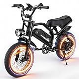 AVDLBIKE Electric Bike, 16'' Fat Tire E-Bike for Teens &Child/Adults, 500W Small Ebike with 36V/12.8Ah Removable Battery, 20 MPH /45 Mile Range, Full Suspension Off-Road Electric Dirt/Mountain Bike