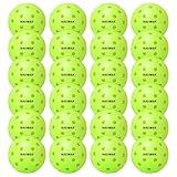 Navona 24 Pack Premium 40-Holes Outdoor Pickleball Balls, Seamless Roto-Molded Design & Durable, Meet USAPA Official Requirement, Durable Pickleballs, High Bounce True Flight, Pickleball Balls Outdoor