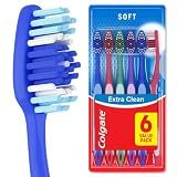 Colgate Extra Clean Full Head Toothbrush, Soft, 6 Pack
