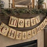 Christmas Decorations - Vintage Merry Christmas Banner for Home Decor
