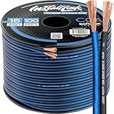 16 AWG Gauge Speaker Wire Cable Stereo, Car or Home Theater, CCA (100 Feet) by Install Link