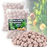Sukh Ceramic Bio Balls - Fish Tank Sphere Filter Media Nano-Tech Bio-Spheres Bio Media for Aquarium,Fish Tank Sump,Pond,Freshwater,Canister Filter and Koi Ponds,15oz