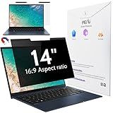 Peslv Magnetic Laptop Privacy Screen 14 inch for 16:9 Computer Monitor, 14" Removable Anti Glare Protector Blue Light Filter Shield Compatible with Lenovo Hp Dell Acer Asus Thinkpad Envy Xps