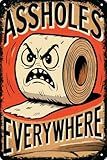 Toilet Trouble Maker Vintage Metal Sign Humorous Restroom Decor Retro Iron Wall Art for Home Bathroom Bar Cafe Garage 8x12 Inch