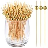 200 PCS Cocktail Picks, Fancy Toothpicks for Appetizers Bamboo Tooth Picks