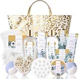 Spa Luxetique White Jasmine 15pc Spa Gift Baskets Gifts for Women Spa Gifts