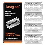 Double Edge Safety Razor Blades - 20 Count Premium Platinum Swedish Steel Blades for Men & Women’s Razors – Precision Shaving Blades for Smooth, Comfortable & Close Shaves