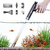 SEAOURA Aquarium Siphon Pump Gravel Cleaner, Fish Tank Vacuum Gravels Cleaning Kit, Manual Water Changer with Air Push Button, Aquariums Sand Clean Set, Hose for Suck Manure Wash Sand