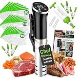 Sous Vide Cooker 1000W | Digital Sous Vide Machine with 30 Vacuum Seal Bags