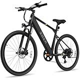 ZDZA Electric Bike, 1000W Peak Motor, 26” Electric Mountain Bike, 375Wh Removable Battery, 40 Miles Range & 20 Mph Step-Over Ebike for Adults, Electric Bicycle for Commute, 7 Speed (Black)