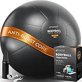 MANTRA SPORTS Exercise Ball – Yoga Ball for Pilates & Fitness - Birthing for Pregnancy, Stability, Core, Balance, Therapy for Physical Rehab, Workout for Home Gym & Office Chair, Fast Pump Included