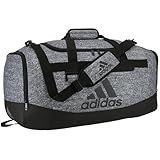 adidas Unisex Defender 4.0 Gym Duffel Bag for Men and Women, Jersey Onix Grey/Black, Medium (66L)