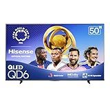 Hisense 50" Class QD6 Series (50QD6QF, 2025 Model) QLED 4K UHD Smart Fire TV, Voice Remote with Alexa, Dolby Vision, Dolby Atmos, Motion Rate 120, HDR 10+, Game Mode Plus, MEMC, VRR, ALLM