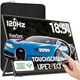 UPERFECT Portable Monitor 18.5-inch 120HZ Touchscreen 100% sRGB w/VESA & Stand 180° Adjustable Ultra-Slim & Lightweight Frameless FHD FreeSync IPS HDR Gaming Display, Travel Second Monitor for Laptop