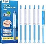 JTF Teeth Whitening Gel Kit: 35% Carbamide Peroxide Removes Stains from Coffee, Wine & Smoking, Safe for Sensitive Teeth & Gentle on Enamel - with 5 Whitening Gels and 1 Remineralization Gel, Mint