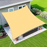 Amagenix 16'X20' Sun Shade Sail Rectangle Curved Edge Sand