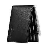 Chelmon Slim Wallet for Men ID Window with RFID Blocking Front Pocket Minimalist Bifold Bussiness Card Holder Gift for Men