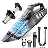 CKIKH Handheld Vacuum Cordless, 15000PA Strong Suction Hand Held Car Vacuum Cleaner Portable with Multi-Nozzles & Washable Filter, Lightweight Dust Busters Rechargeable for Home, Car, Office, Pets