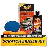 Meguiar's Quik Scratch Eraser Kit, Car Scratch Remover for Repairing Surface Blemishes, Car Care Kit with ScratchX, Drill-Mounted Pad, and Microfiber Towel, 4 Count