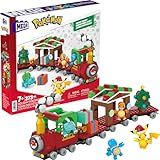 MEGA Pokémon Building Toys Set Holiday Train with 373 Pieces, 4 Articulated and Poseable Characters and Surprises, for Kids