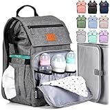PILLANI Baby Diaper Bag Backpack - Large Bag for Boys & Girls - Diaper Backpack - Travel Diaper Bags with Changing Pad - Baby Registry Search Stuff & Shower Gifts - Newborn Essentials Must Haves Mom