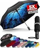 TUMELLA Strongest Windproof Travel Umbrella (Compact, Superior & Beautiful)
