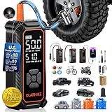 OlarHike Tire Inflator Portable Air Compressor,Dual Power-3*2000mAh &12V DC
