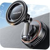 Miracase for MagSafe Car Mount[3600gf Strong Magnet & 89+LBS Suction Base]Vacuum Magnetic Phone Holders for Your Car, 360° Adjustable Dashboard & Windshield Mount with Dash Accents for All Smartphones