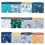 JackLoveBriefs Boys Boxer Briefs, 12 Pack Toddler Kids Underwear Light Gray