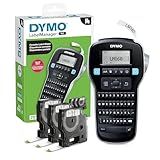 DYMO LabelManager 160 Label Maker Bundle with 3 D1 Label Cassettes, Portable Handheld, QWERTY Keyboard, One-Touch Smart Keys, Large Display, Home & Office Organization