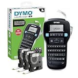 DYMO LabelManager 160 Label Maker Bundle with 3 D1 Label Cassettes, Portable Handheld, QWERTY Keyboard, One-Touch Smart Keys, Large Display, Home & Office Organization