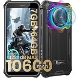 FOSSIBOT F101P Rugged Phone Unlocked 5.45"(2026), 10600mAh Unlocked Phone 123dB Loud Volume Phone, 7GB+64GB/1TB, 24MP Camera Waterproof Smartphone 4G Dual SIM/OTG/2Ghz Octa-core (Black, 64, GB)