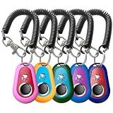 HoAoOo Pet Training Clicker with Strap for Dogs/Cats/Horses/Birds or Other Animals - Clickers for Training (5 Colors)