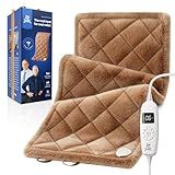 BOB AND BRAD Far Infrared Heating Pad, FSA-HSA Eligible Weighted Electric Heat Pad for Back, Period Cramps & Muscle Pain, 6 Heat Levels, Adjustable Belt, Auto-Off & Moist Heat Therapy, Large 12x24