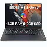 Lenovo ThinkPad E14 Gen 6 Business Laptop (14" FHD+ Anti-Glare, AMD Ryzen 5 7535U, 16GB DDR5 RAM, 512GB SSD, 6-Core (Beats Intel i7-1355U)), Fingerprint, Backlit KB, 1080p Webcam, Wi-Fi 6, Win 11 Pro