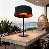 Electric Outdoor Patio Heater, 1500W Tabletop Infrared Heater for Indoor & Outdoor, IP55 Waterproof, Fast Heating, Tip-Over Protection, Perfect for Garden, Balcony, Garage, Porch (black, tabletop)
