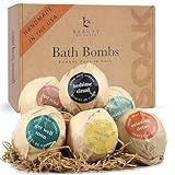 Bath Bombs Gift Set, USA Made with Organic & Natural Ingredients, Valentines Day Gifts for Her & Him, Relaxing Spa Gifts for Women & Men