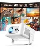2026 Smart Projector 4K & 8K Support, Portable Projector with WiFi 6 and Bluetooth 5.4, Auto Focus & Vertical Keystone, 180°Rotatable, Mini Proyector for Outdoor Home HY300Max
