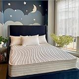 Ethical Mattress CO 10" Toxin-Free Hybrid Mattress, Made in The USA with Organic Cotton, Wool, Latex & Pocketed Coils (No Fiberglass or Polyfoams) Comfortable & Supportive Bed-in-Box - Queen Size
