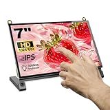 NLIEOPDA 7 Inches Touchscreen Monitor, HD 1024×600 IPS LCD Capacitive Touch Screen Compatible with R Pi 4B/3B+/3B/2/1B+/Zero Ora Pi 5 Por/3 Plus/3B/4B Ban Pi and Windows 10/8/7 (CX-070-A2 US)