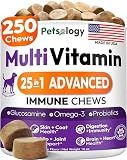 25-in-1 Dog Vitamins and Supplements - 250 Chews Dog Multivitamin Chewable