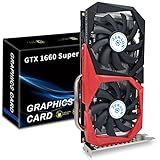 ZER-LON GeForce GTX 1660 Super 6GB Graphics Cards, GDRR6 192Bit PCIE 3.0X16 Computer Gaming Gpu, Dual Freeze Fans Video Card with HDMI/DP/DVI Ports Support 4K and 8K HD
