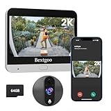 Peephole Camera, Bextgoo 2K Wireless Door Camera with Doorbell, 4.3″ Monitor, AI Motion Detection, 2‑Way Talk, 170° Viewing, Night Vision, 8000mAh Battery & 64G Card Peephole Camera for Apartment Door