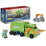 Paw Patrol, Big Truck Pup’s Rocky Transforming Toy Trucks with Collectible Action Figure, Kids Toys for Ages 3 and up