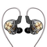 Piluyaa Wired Gaming Headphones IEM Earphones with 1DD，QKZ ENZO in Ear Monitor, HiFi Earbuds, Bass Sound with New 11mm Dynamic Driver for Video Music Gaming (Black)