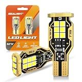 SEALIGHT 912 921 LED Bulb Reverse Light 500% Super Bright T15 Reverse Light Bulb 3030-SMD Chipsets Canbus Error Free 906 W16W 922 912 921 LED Bulb for Backup Lights, 6000K White Pack of 2