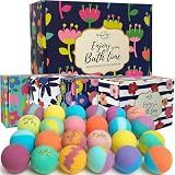 Bath Bombs for Women Gift Set, 24 Natural & Organic Bath Bombs for Girls